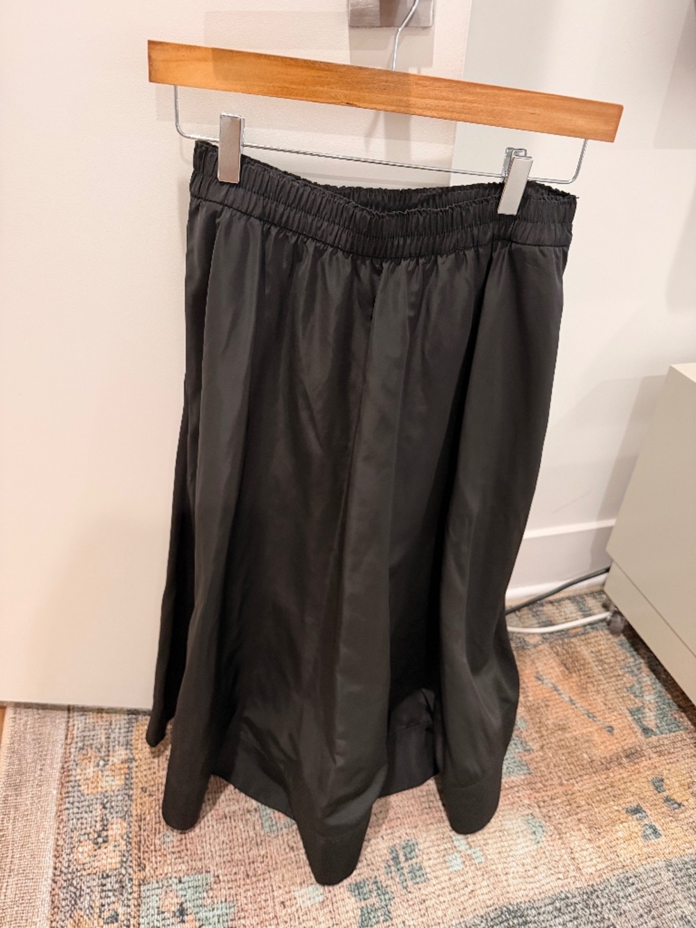Zara Black Midi A-line Skirt-XS